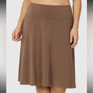 Zenana Ity Fold Over A-Lined Flare Skirt NEW